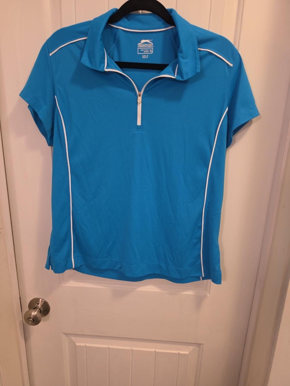 Slazenger Women’s Blue Quarter-Zip Golf Polo Shirt XL